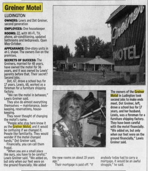 Greiner Motel - 2011 Article